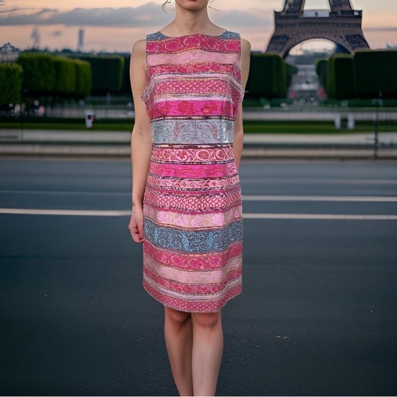 Chetta B, multicolor, sleeveless, kneel length, size 8, great condition - Picture 8 of 16